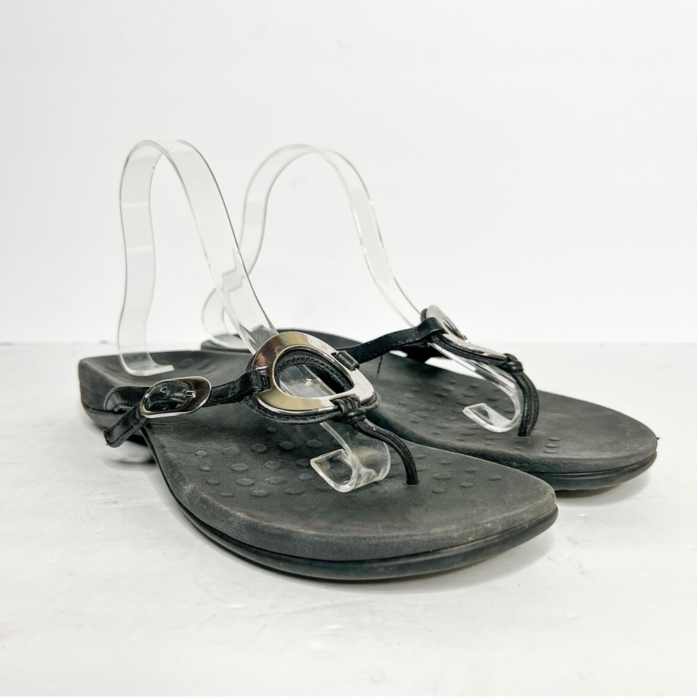 Vionic Karina Black Flip Flops Sandals Size 10 Women’s